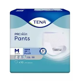 Трусики впитывающие, размер М, 80-110 см, без рецепта, 10 шт. Tena Pants Proskin Plus
