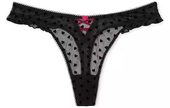 Трусики женские PINK VICTORIA'S SECRET PanticolalesscavadafrenteTeas/Cs, 1 шт., черные