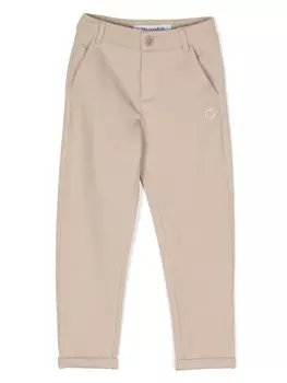 Trussardi брюки чинос с вышитым логотипом, нейтральный цвет