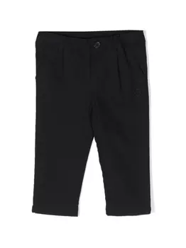 Trussardi брюки чинос с вышитым логотипом, синий