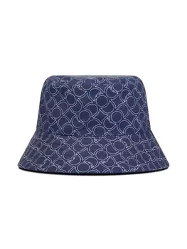 Trussardi двусторонняя панама с логотипом, синий