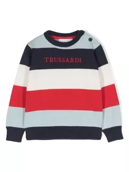 Trussardi джемпер в полоску, синий