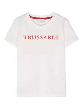 Trussardi футболка с логотипом, белый