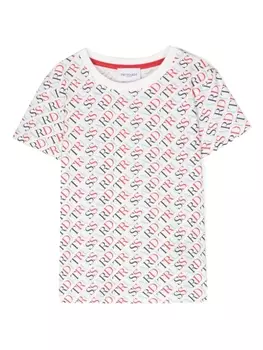 Trussardi футболка с логотипом, белый