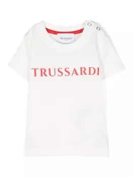 Trussardi футболка с логотипом, белый