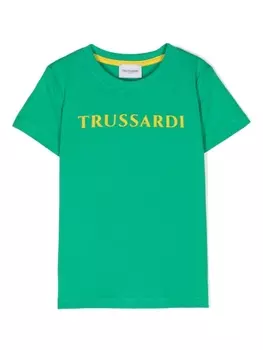 Trussardi футболка с логотипом, зеленый