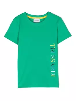 Trussardi футболка с логотипом, зеленый