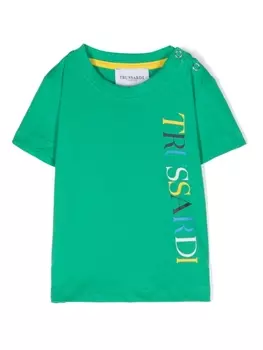 Trussardi футболка с логотипом, зеленый