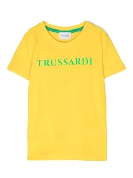 Trussardi футболка с логотипом, желтый
