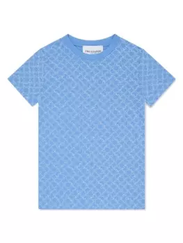 Trussardi футболка с принтом Levriero, синий