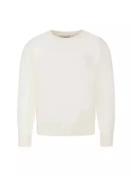 TRUSSARDI JUNIOR джемпер из хлопка, нейтральный