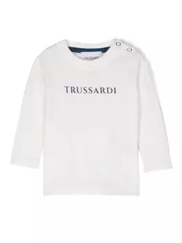 TRUSSARDI JUNIOR футболка с логотипом, белый