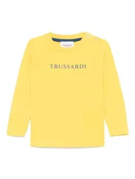 TRUSSARDI JUNIOR футболка с логотипом, желтый