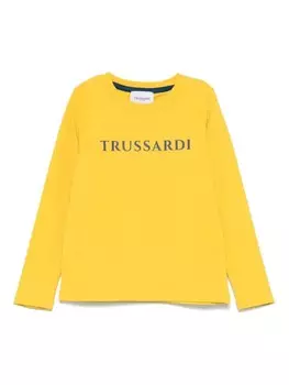 TRUSSARDI JUNIOR футболка с логотипом, желтый