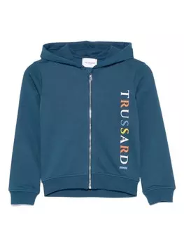 TRUSSARDI JUNIOR худи с логотипом, синий