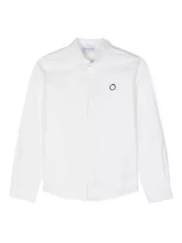 TRUSSARDI JUNIOR рубашка с вышитым логотипом, белый