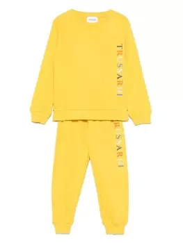 TRUSSARDI JUNIOR спортивный костюм с логотипом, желтый