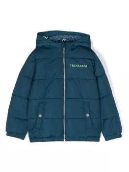 TRUSSARDI JUNIOR стеганый пуховик, синий