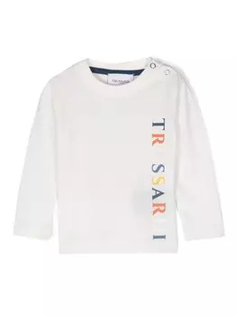 TRUSSARDI JUNIOR толстовка с логотипом, белый