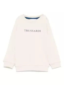 TRUSSARDI JUNIOR толстовка с логотипом, нейтральный цвет