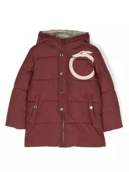 Trussardi пуховик с логотипом, красный