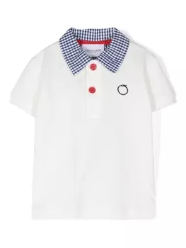 Trussardi рубашка поло с вышитым логотипом, белый