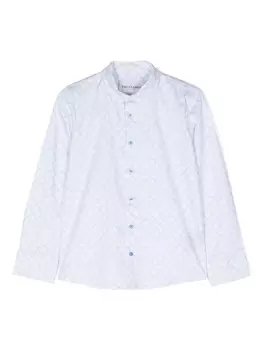 Trussardi рубашка с монограммой, белый