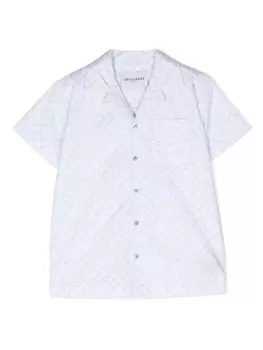 Trussardi рубашка с монограммой, белый