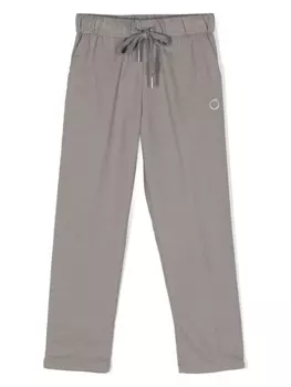 Trussardi спортивные брюки с вышитым логотипом, серый