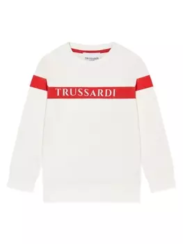 Trussardi толстовка с логотипом, белый