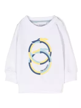 Trussardi толстовка с логотипом, белый