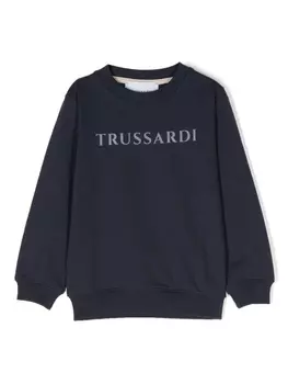 Trussardi толстовка с логотипом, синий