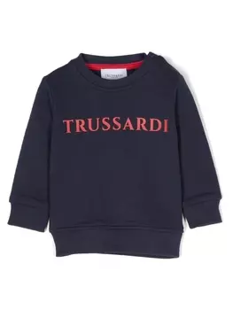 Trussardi толстовка с логотипом, синий