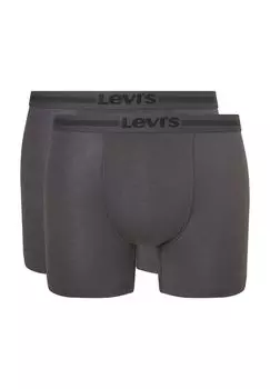Трусы, 2 шт., пояс с логотипом, мужские Levi's, цвет Dark Shadow
