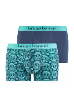 Трусы, 2 шт., пояс с логотипом, мужские bruno banani, цвет Jeansblau