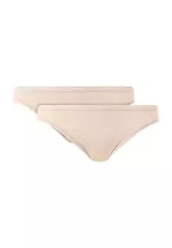 Трусы, 2 шт., трикотаж, однотонные, женские Sylvia Speidel., цвет 5629Honey