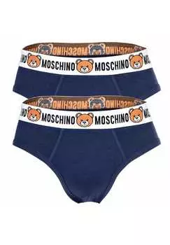 Трусы 2 шт. в упаковке - нижние трусы из смеси хлопка однотонные Moschino, синий