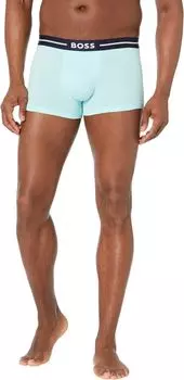 Трусы 3-Pack Bold Logo Trunks BOSS, цвет Charcoal/Aqua/Black
