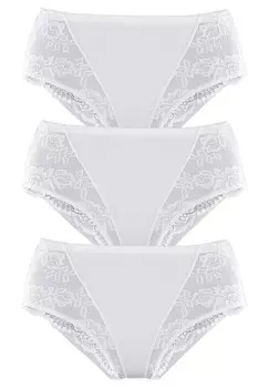 Трусы 3 PACK LASCANA, белый