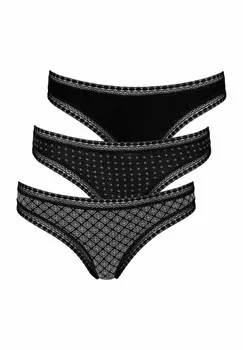 Трусы 3 PACK LASCANA, черный