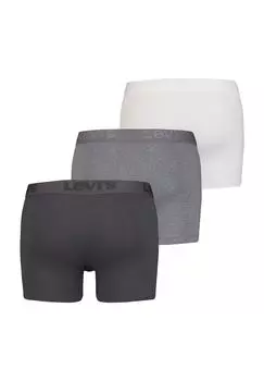 Трусы, 3 шт., пояс с логотипом, мужские Levi's, цвет Black Grey