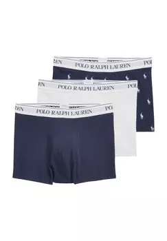 Трусы, 3 шт., пояс с логотипом, мужские POLO RALPH LAUREN, цвет Navy White Navy