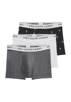 Трусы, 3 шт., пояс с логотипом, мужские POLO RALPH LAUREN, цвет Wht Chcl Htr Blk