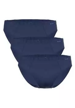 Трусы 3 шт. в упаковке - мини-трусики из хлопка и другие полоски тон в тон из смеси хлопка Ammann, синий