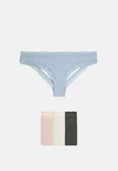 Трусы 4 Pack Lace Brazillian Marks & Spencer, пестрый синий