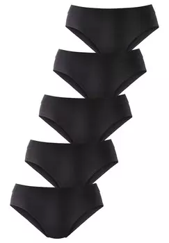 Трусы 5 PACK LASCANA, черный
