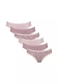 Трусы 6 шт. в упаковке - go crush mini c6p трусы стрейч хлопок Sloggi, розовый