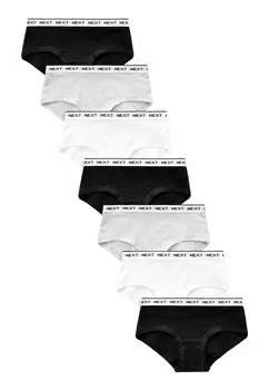 Трусы 7 PACK SPARKLE HIPSTER Next, черный/белый/серый