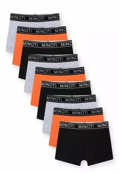 Трусы 9 PACK MINOTI, оранжевый/серый/черный