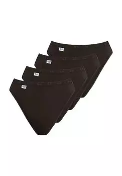 Трусы Basic+, эластичный пояс, 4 шт. в упаковке, женские sloggi, черный